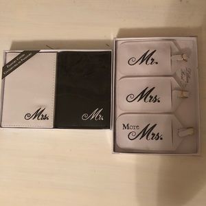 Lillian Rose Mr&Mrs luggage tags & passport covers